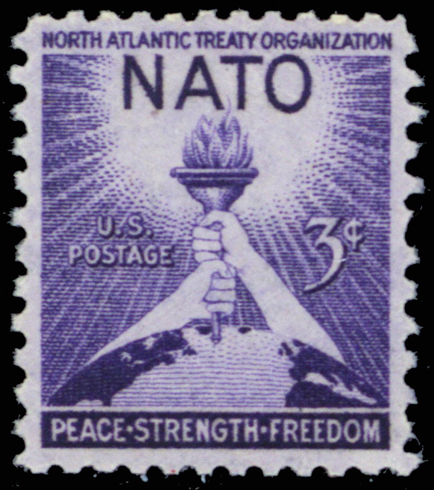 1008 Mnh Nato Stamp Printed On Very Thin Paper Error Stuart Katz Ebay