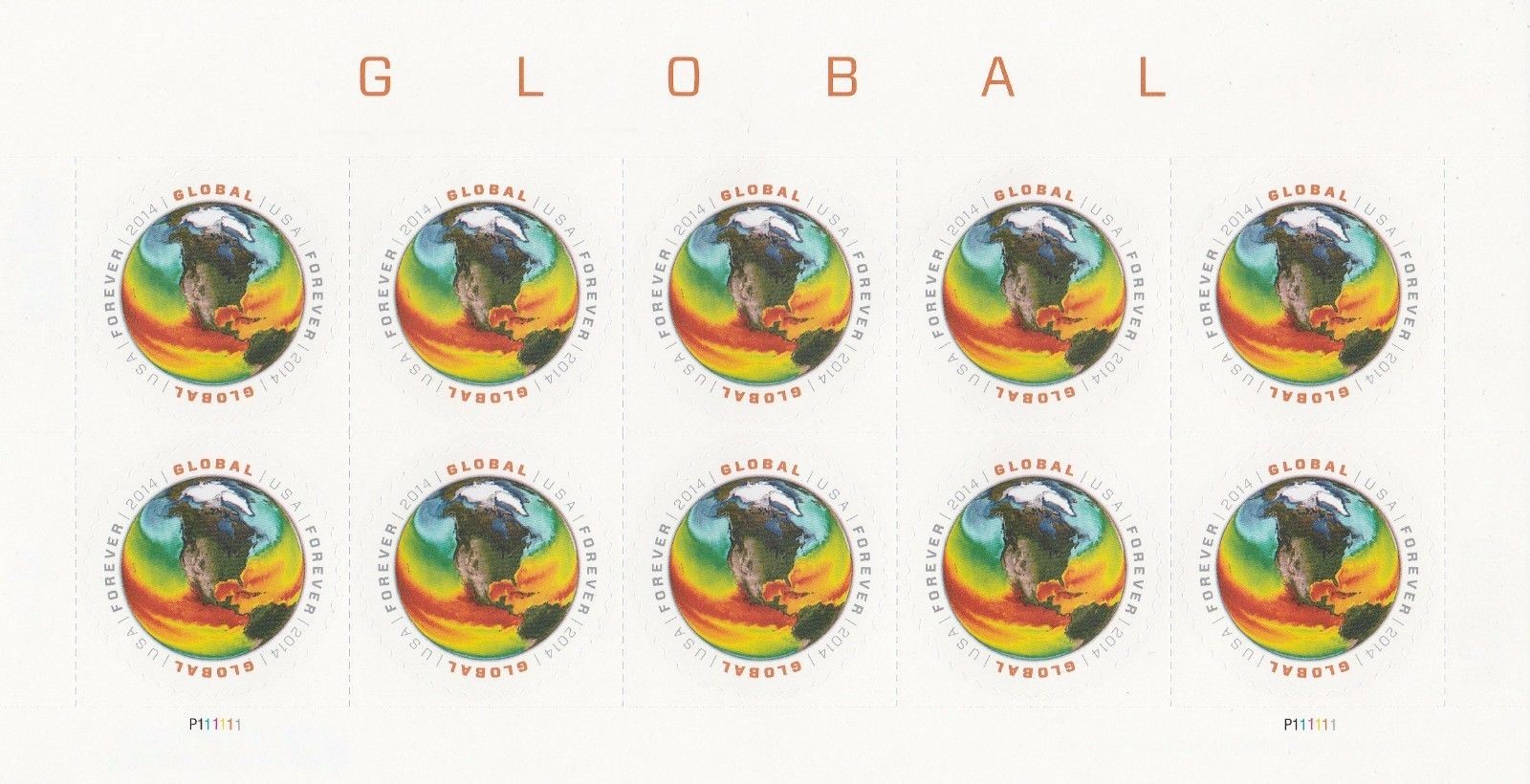 Earth Day 2014 Sheet of 10 Global Stamps Scott 4893 on eBid