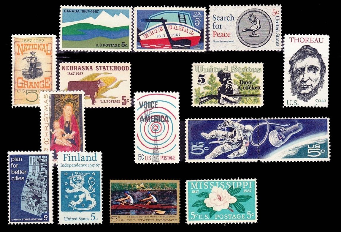 1967 Year Set of 15 Commemorative Stamps Mint NH - Stuart Katz | eBay