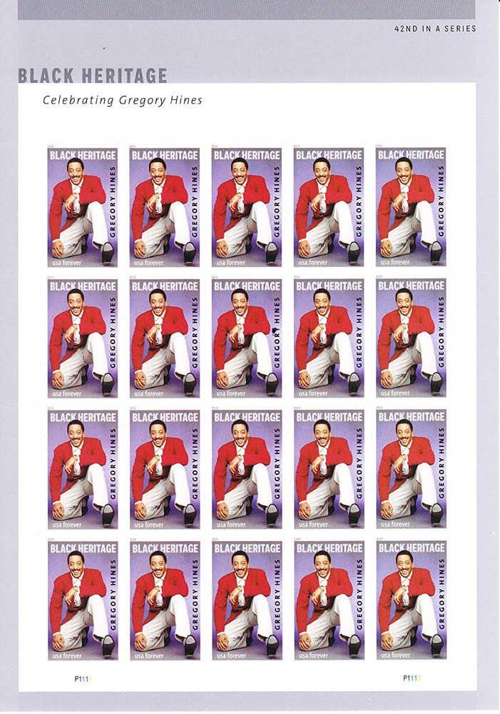 Black Heritage Gregory Hines Sheet of Twenty Forever Postage Stamps